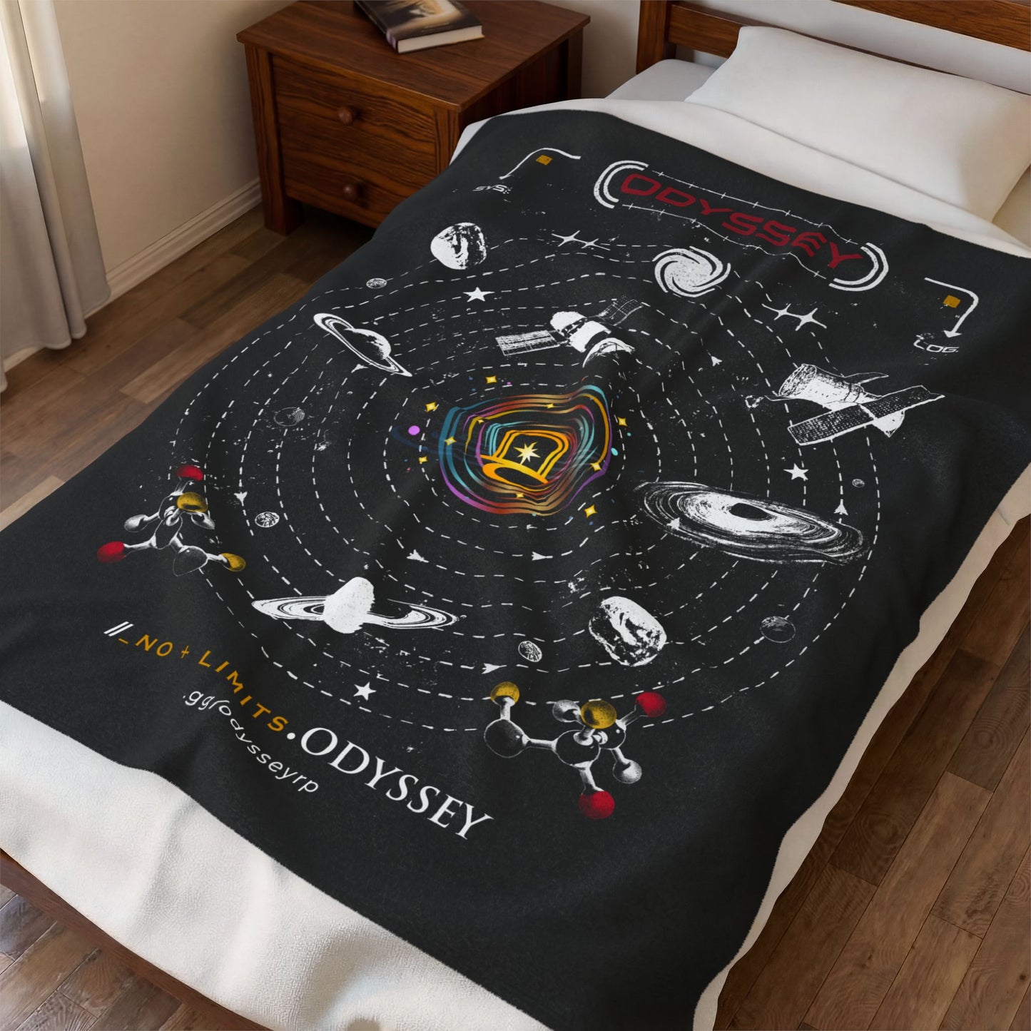 Odyssey Velveteen Plush Blanket - Space